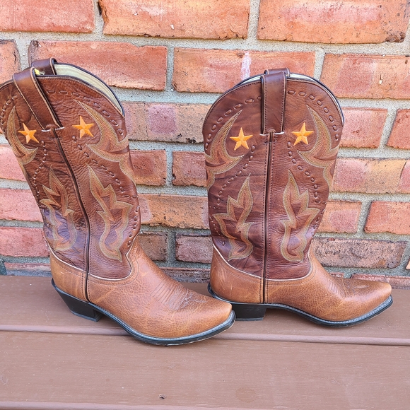 Durango Shoes - Durango Brown Leather Cowboy Boots